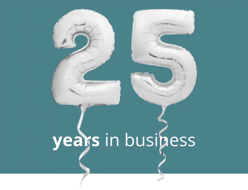 25 years in business